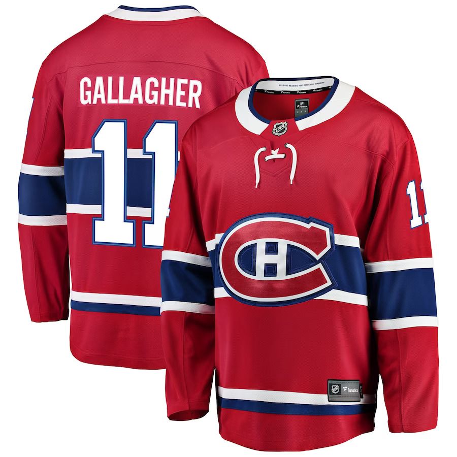 Men Montreal Canadiens #11 Brendan Gallagher Fanatics Branded Red Breakaway Player NHL Jersey->montreal canadiens->NHL Jersey